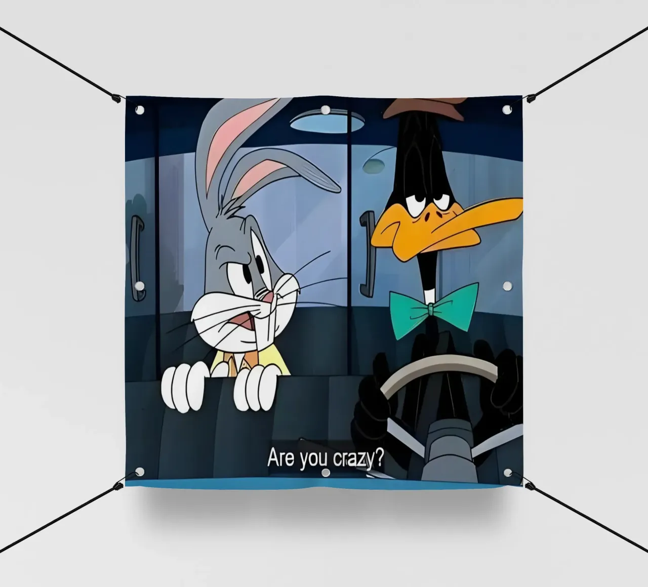 Bugs Bunny and Daffy Duck (are you crazy?) telo in pvc da Low poly art