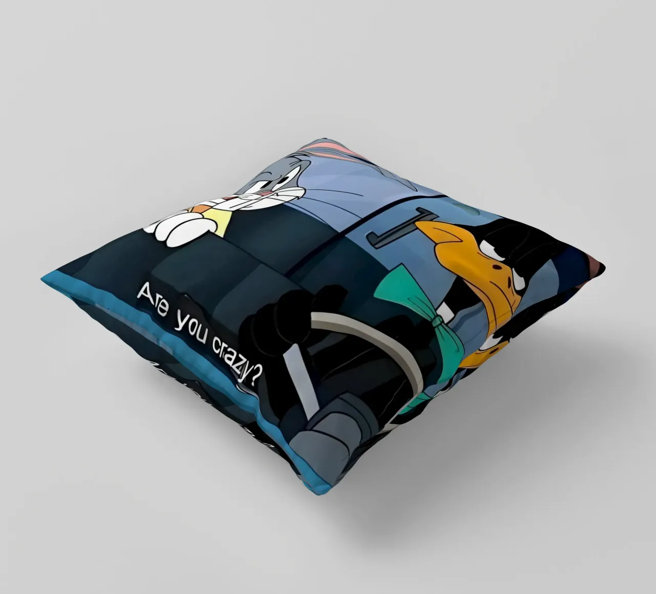 Bugs Bunny and Daffy Duck (are you crazy?) cuscino da Low poly art