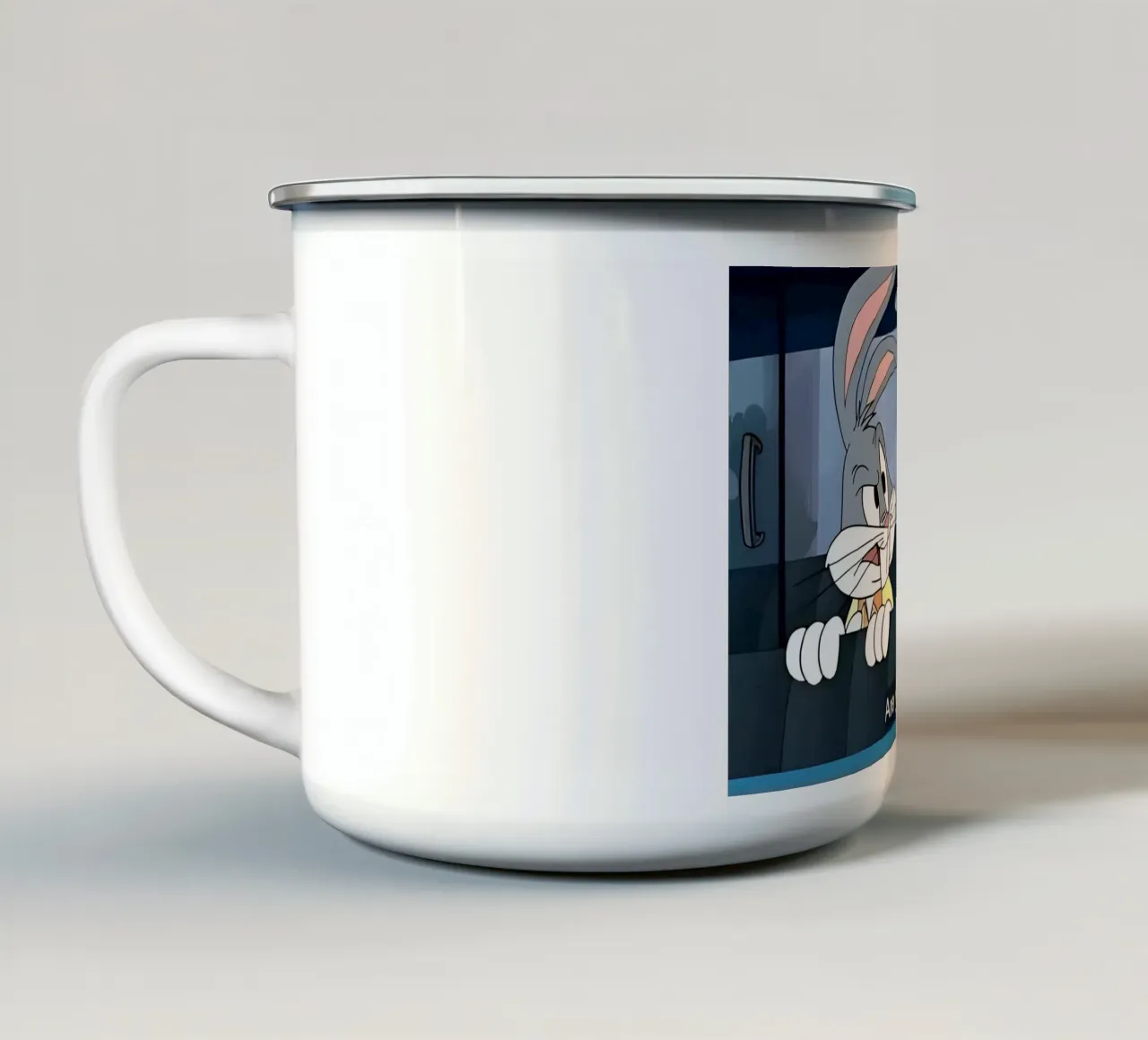 Bugs Bunny and Daffy Duck (are you crazy?) tazza in smalto da Low poly art