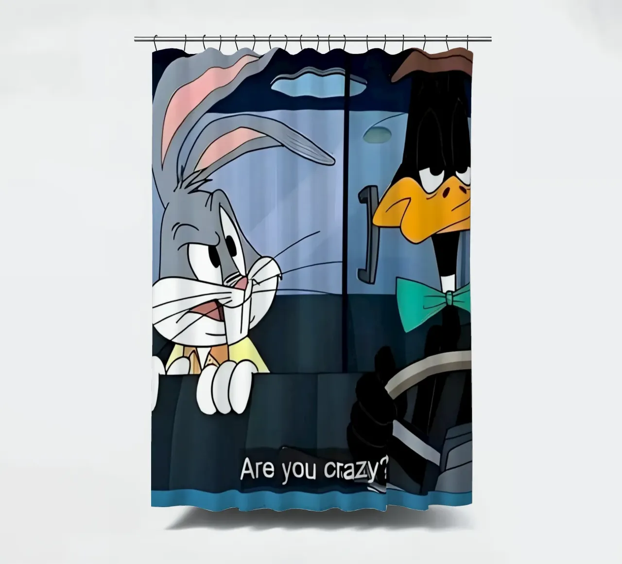 Bugs Bunny and Daffy Duck (are you crazy?) tenda da doccia da Low poly art
