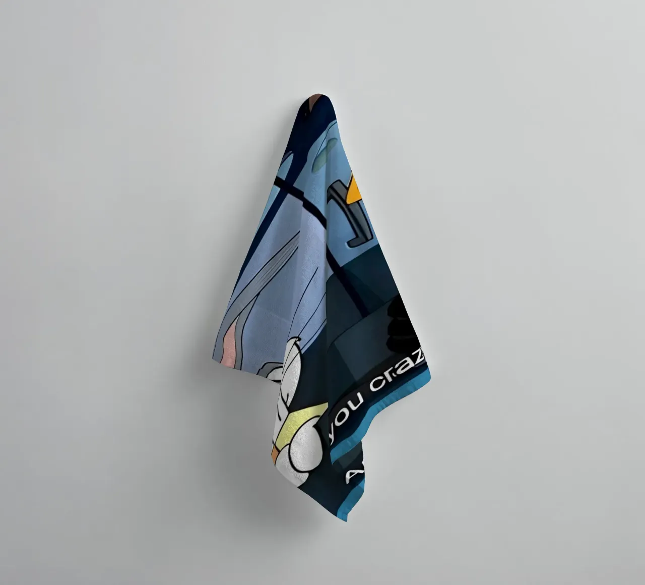Bugs Bunny and Daffy Duck (are you crazy?) asciugamano da bagno da Low poly art