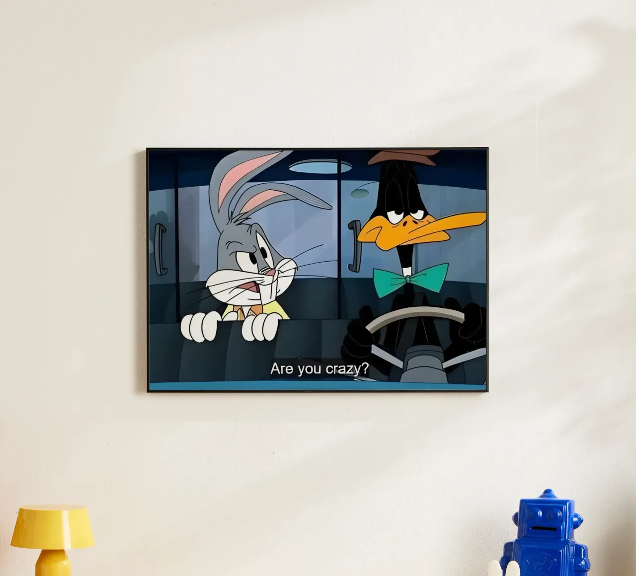 Bugs Bunny and Daffy Duck (are you crazy?) alluminio dibond da Low poly art