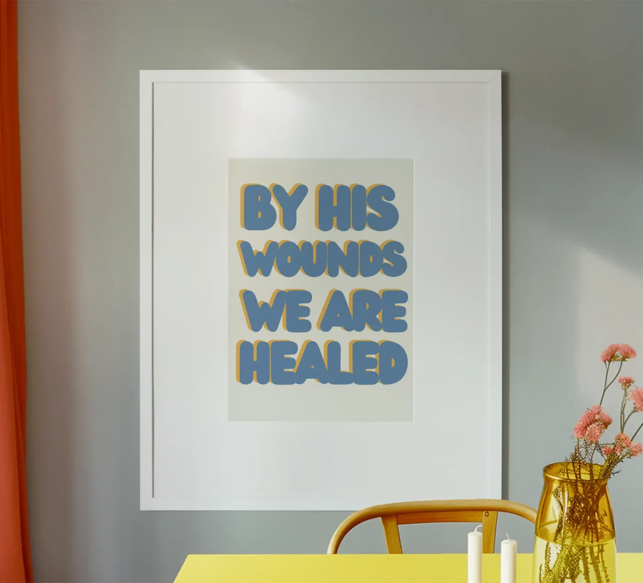 Par ses blessures nous sommes guéris, Christian Art poster de vintagepod