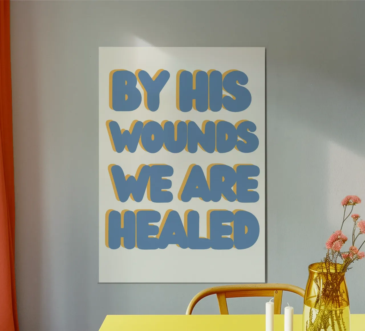 Par ses blessures nous sommes guéris, Christian Art poster de vintagepod