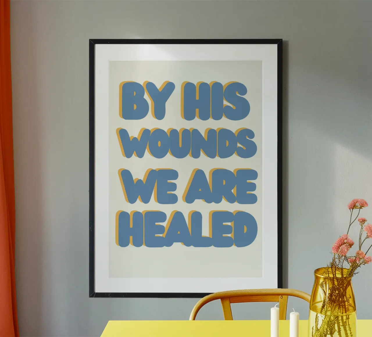 Par ses blessures nous sommes guéris, Christian Art poster de vintagepod