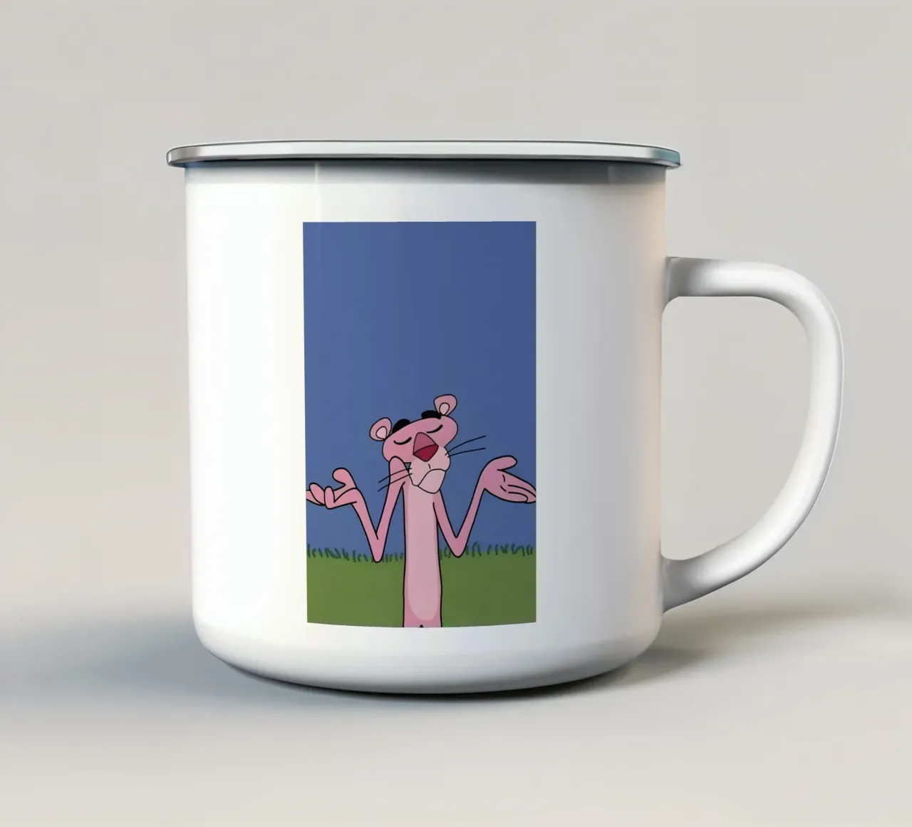 Pink Panther tazza in smalto da Low poly art