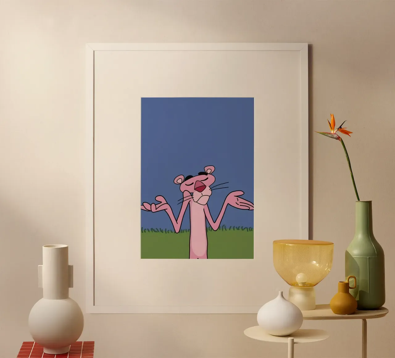 Pink Panther poster da Low poly art