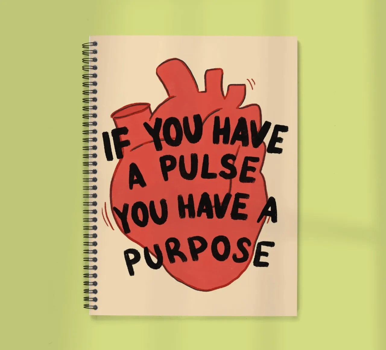 If You Have a Pulse, You Have a Purpose spiral notebook by vintagepod