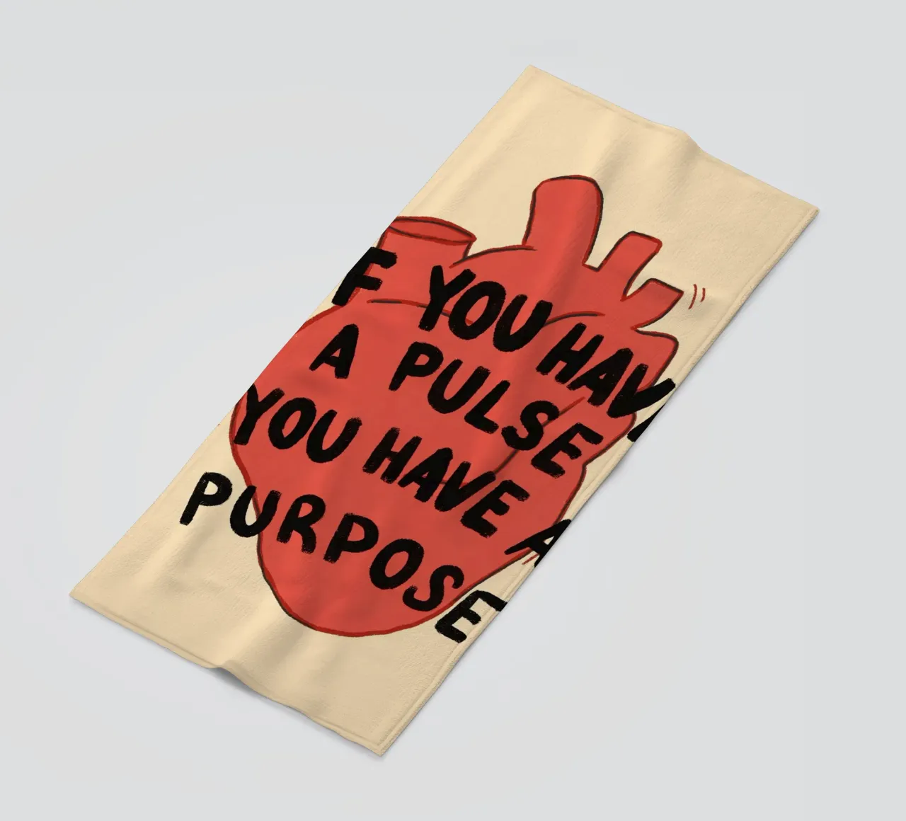 If You Have a Pulse, You Have a Purpose beach towel by vintagepod