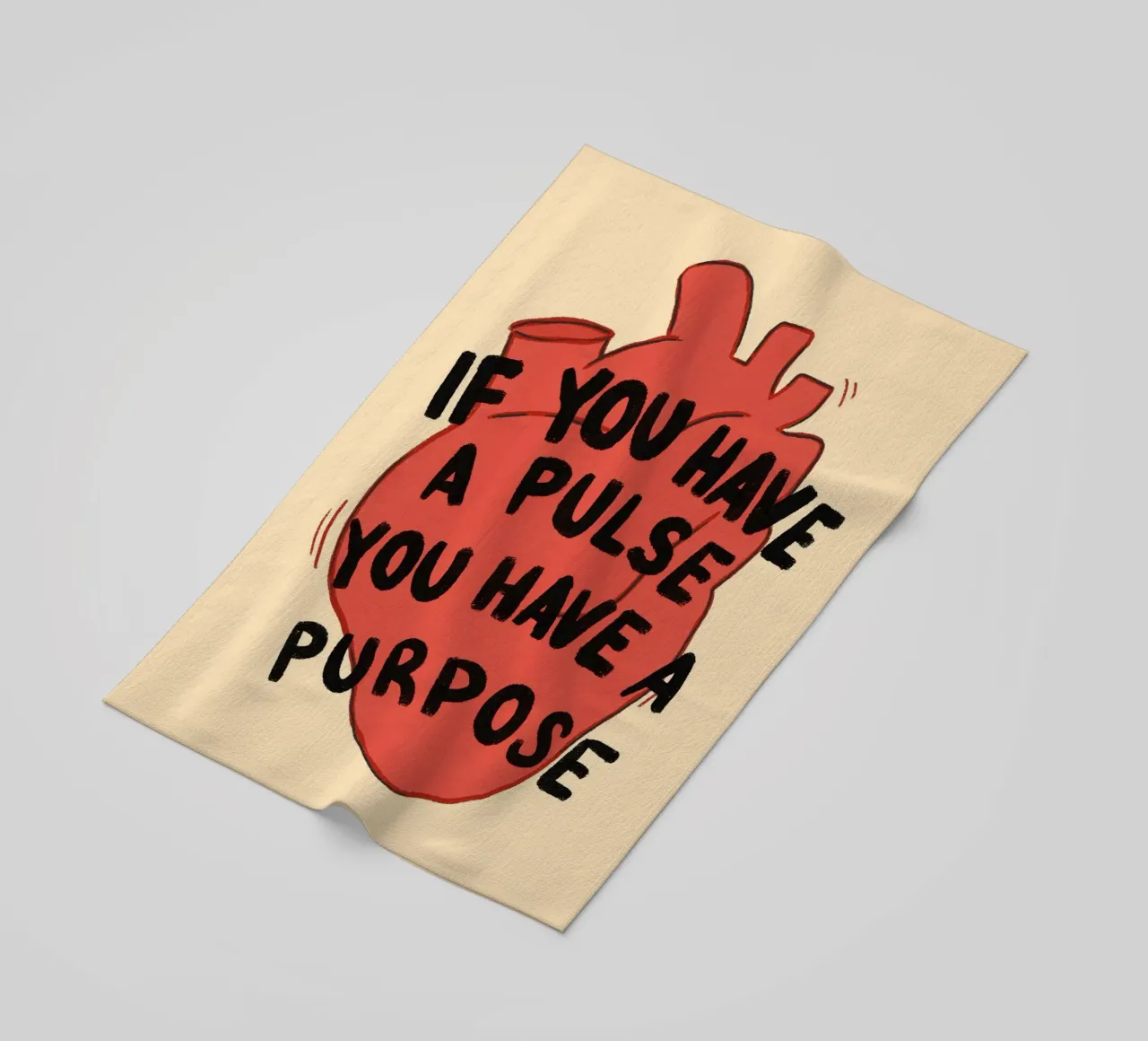 If You Have a Pulse, You Have a Purpose beach towel by vintagepod