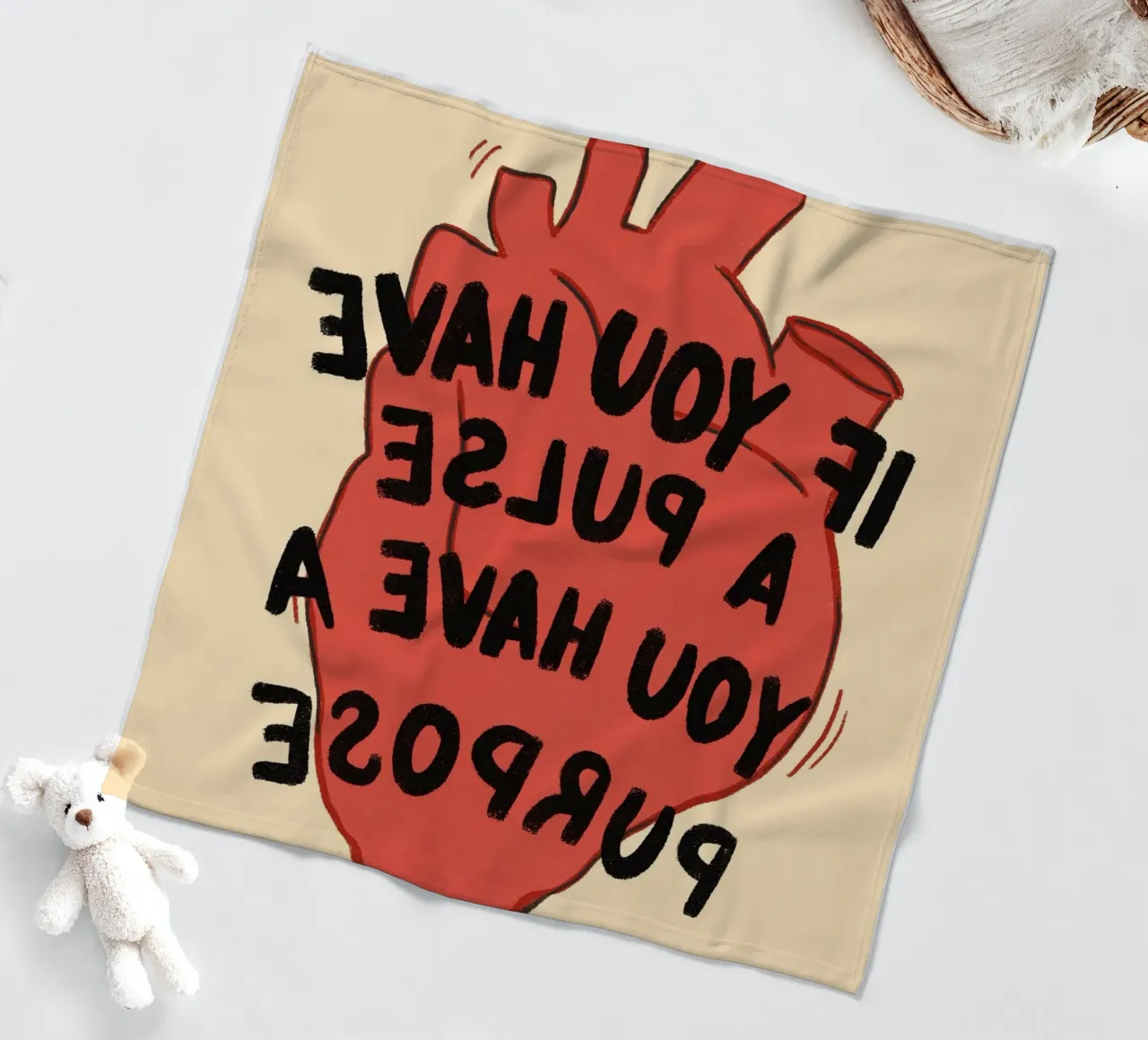 If You Have a Pulse, You Have a Purpose fleece blanket by vintagepod