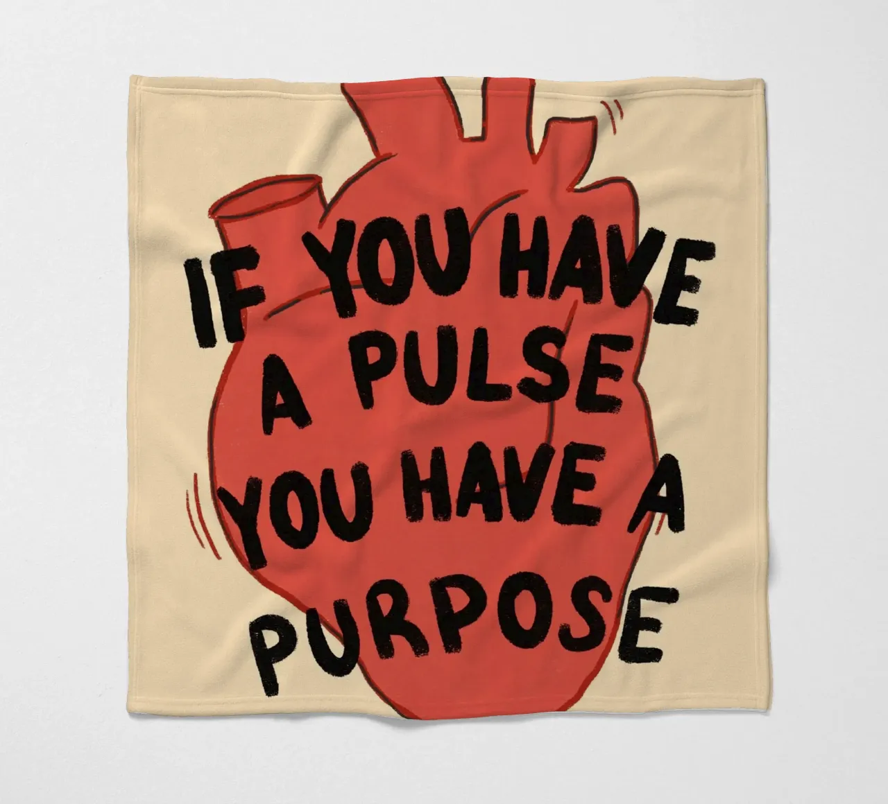 If You Have a Pulse, You Have a Purpose fleece blanket by vintagepod