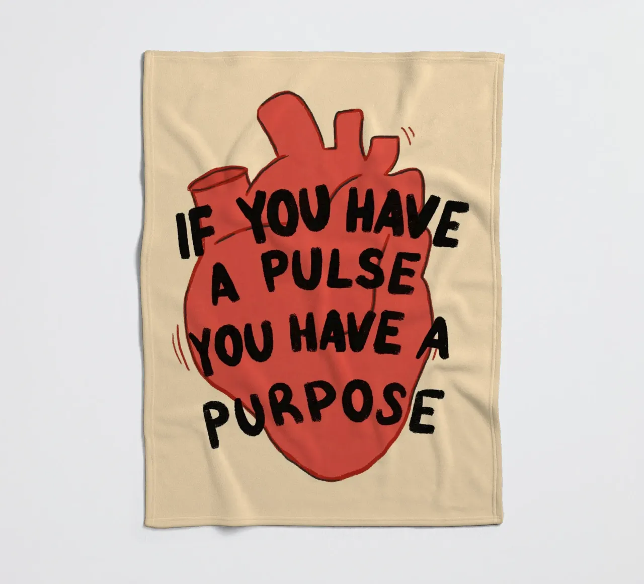 If You Have a Pulse, You Have a Purpose fleece blanket by vintagepod