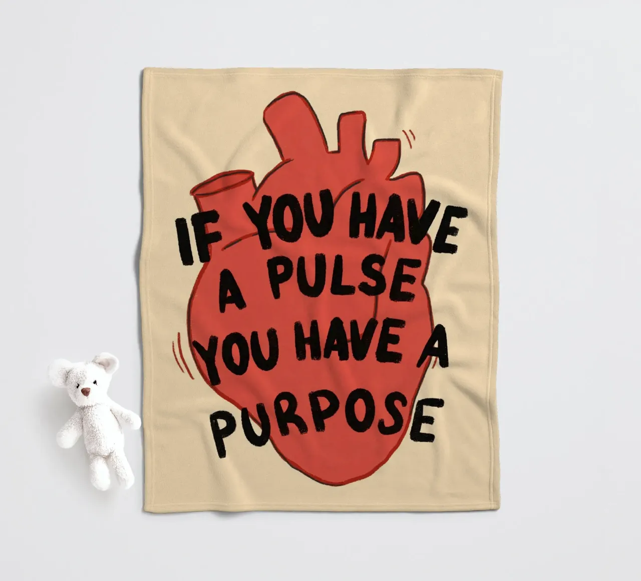 If You Have a Pulse, You Have a Purpose fleece blanket by vintagepod