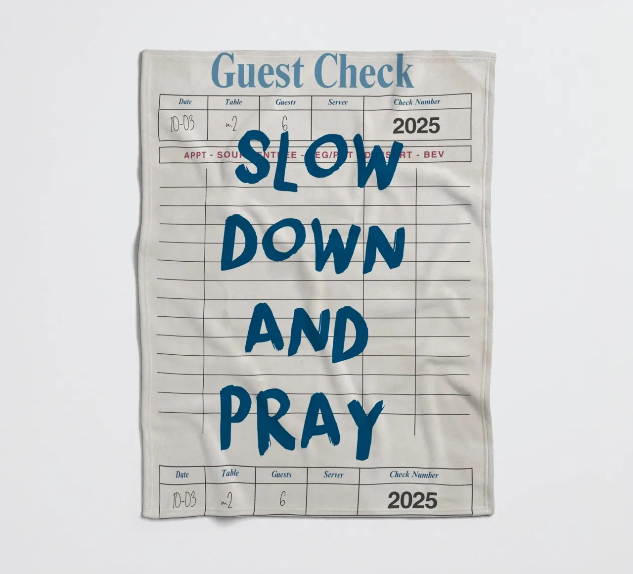 Rallenta e prega, Christian Guest Check Art coperta in pile da vintagepod