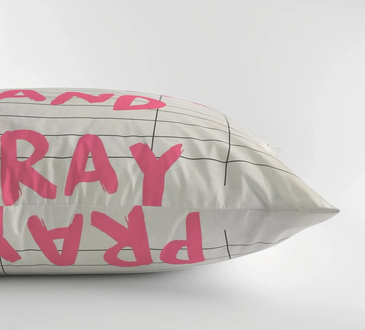 Rallenta e prega, Christian Guest Check Art cuscino da vintagepod