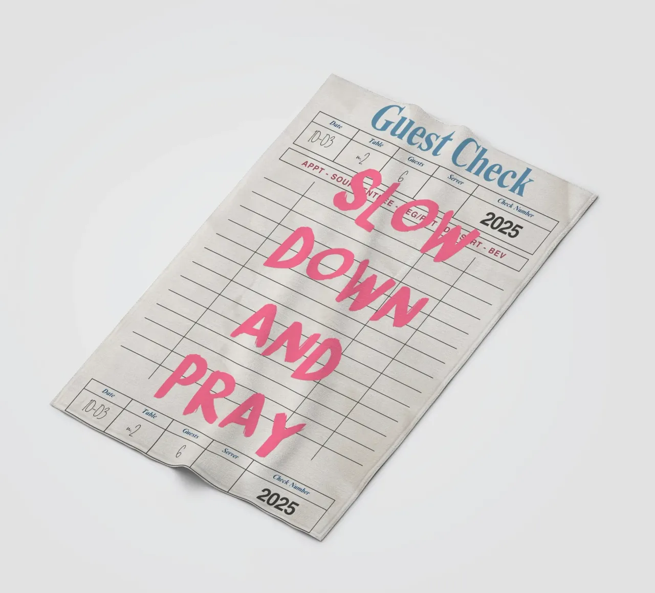 Rallenta e prega, Christian Guest Check Art coperta in pile da vintagepod