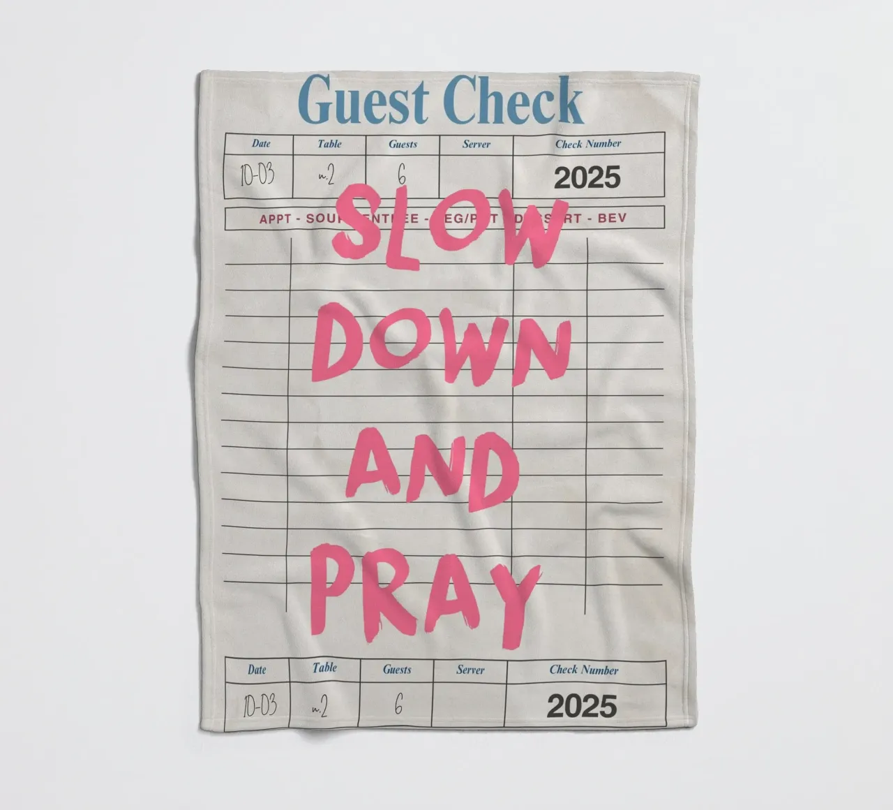 Rallenta e prega, Christian Guest Check Art coperta in pile da vintagepod
