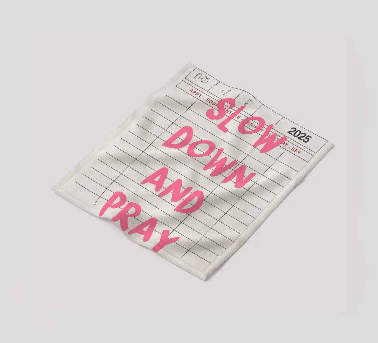 Rallenta e prega, Christian Guest Check Art coperta in pile da vintagepod