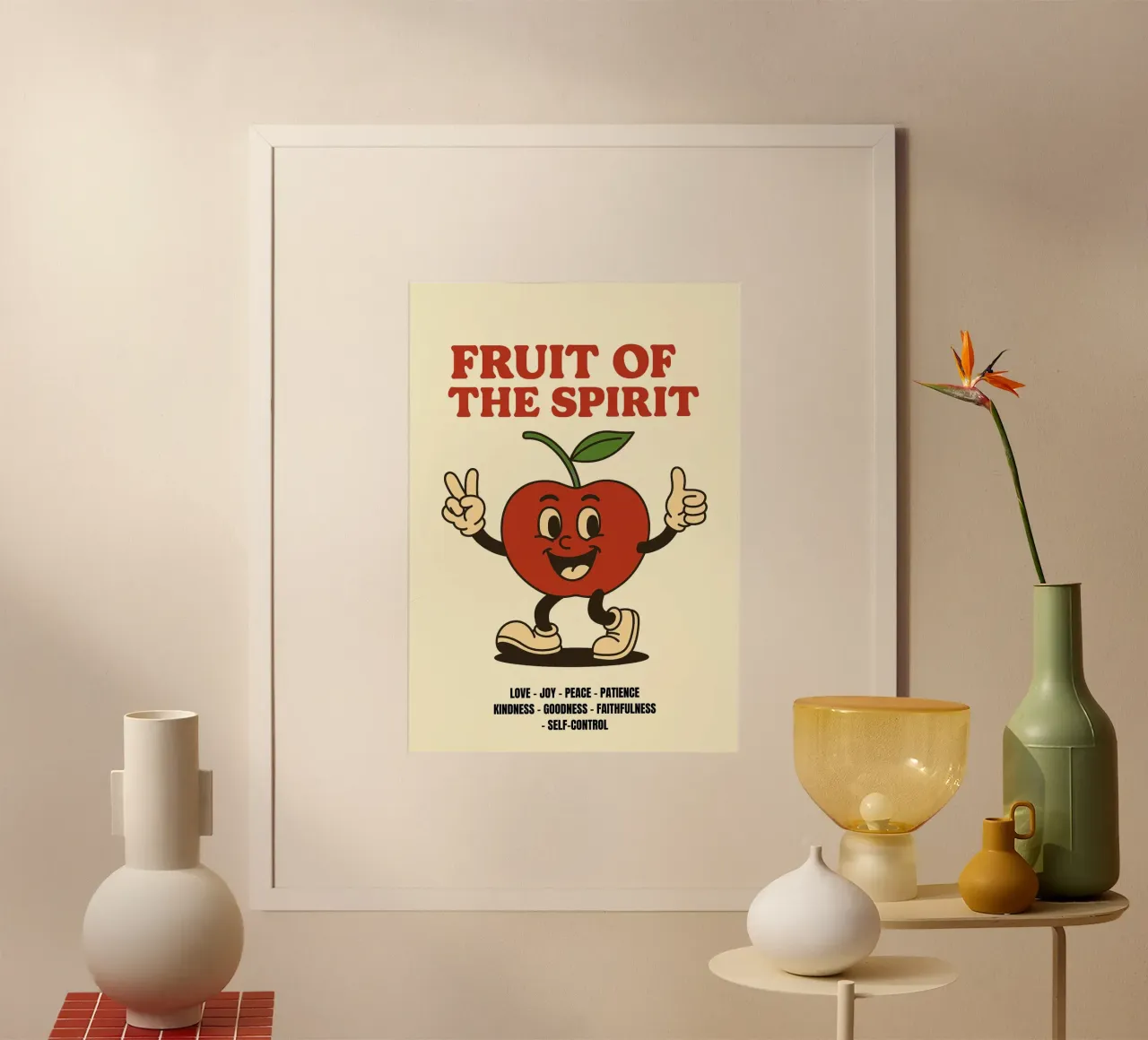 Vrucht van de Geest, Retro Christelijke Kunstdruk poster van vintagepod