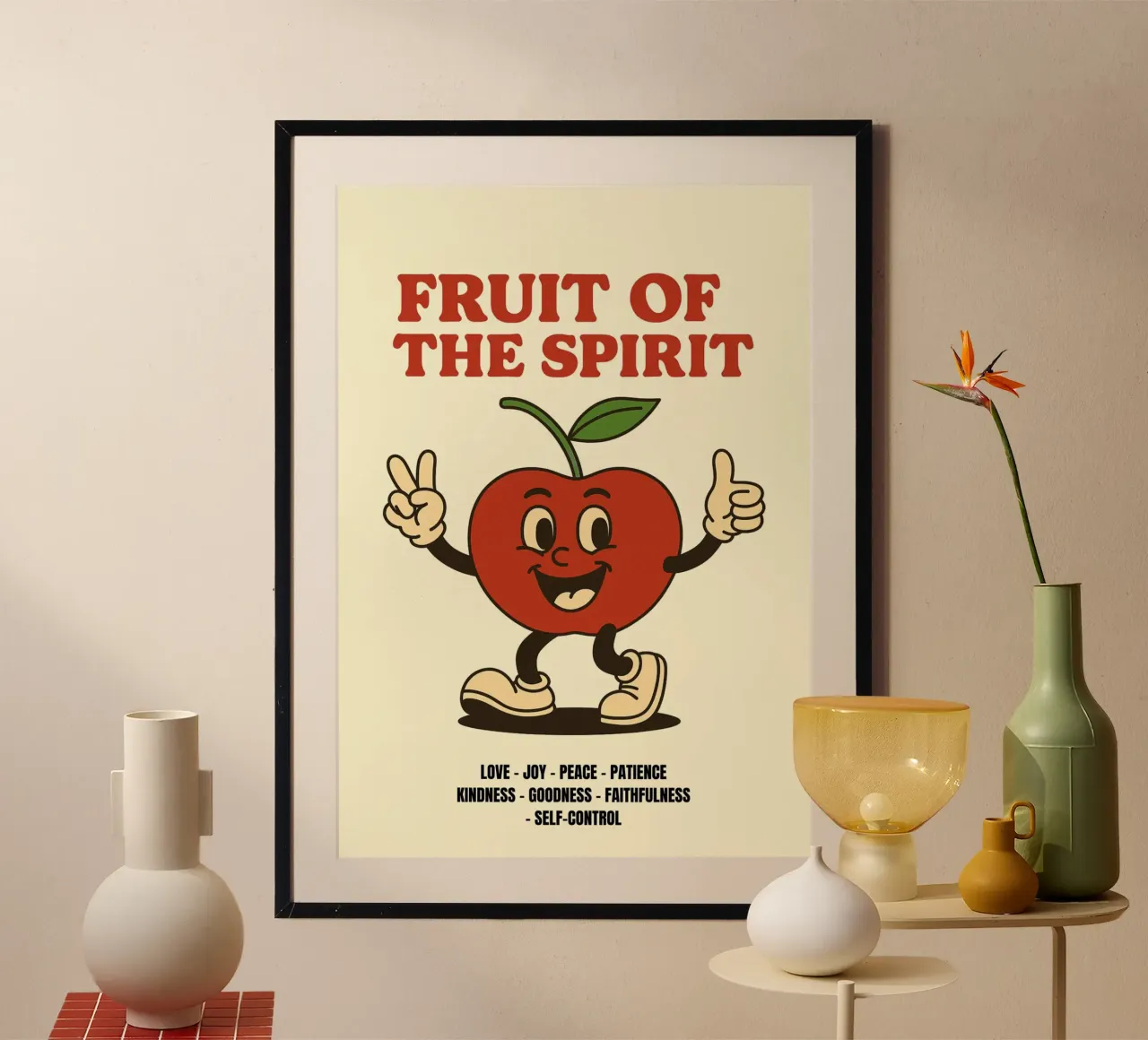 Vrucht van de Geest, Retro Christelijke Kunstdruk poster van vintagepod