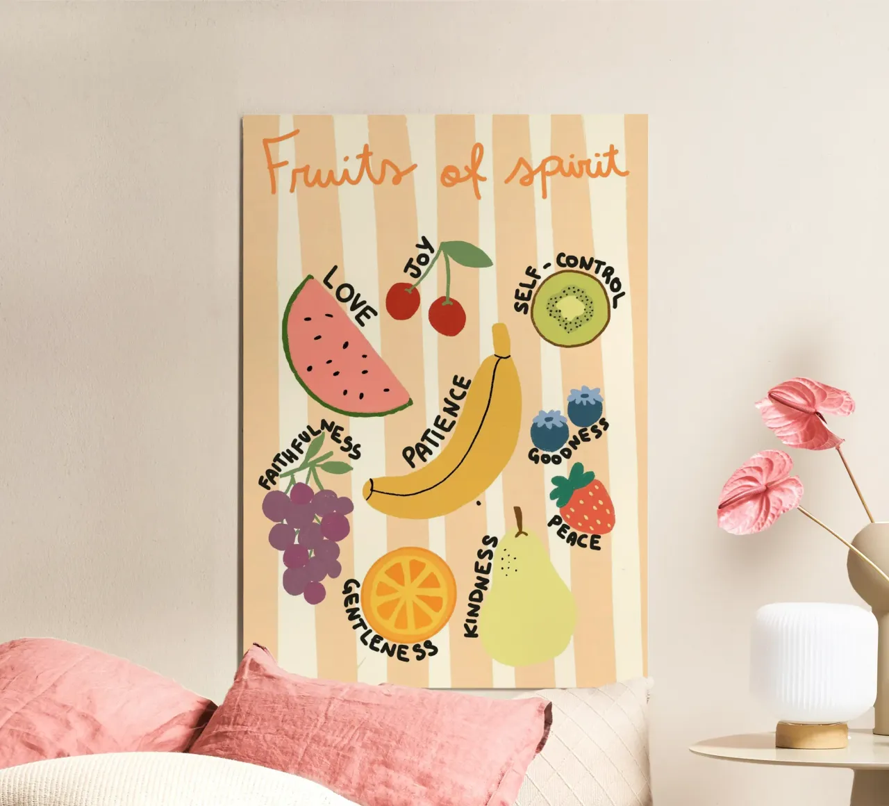 Früchte des Geistes, Moderne christliche Kunst Poster von vintagepod