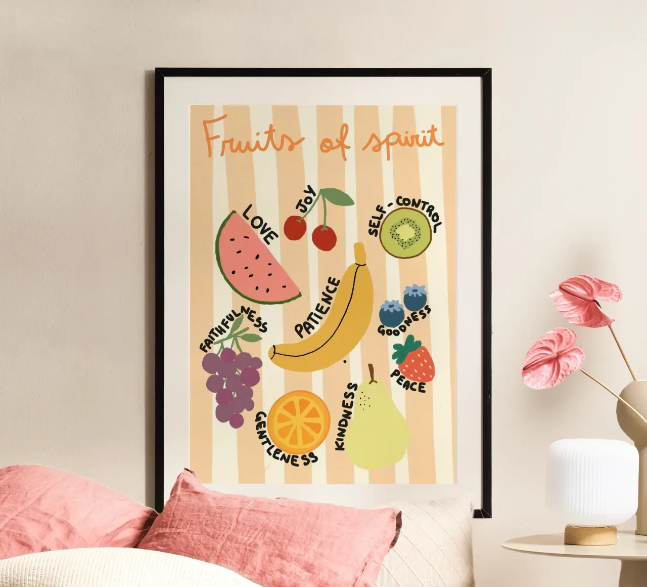 Früchte des Geistes, Moderne christliche Kunst Poster von vintagepod