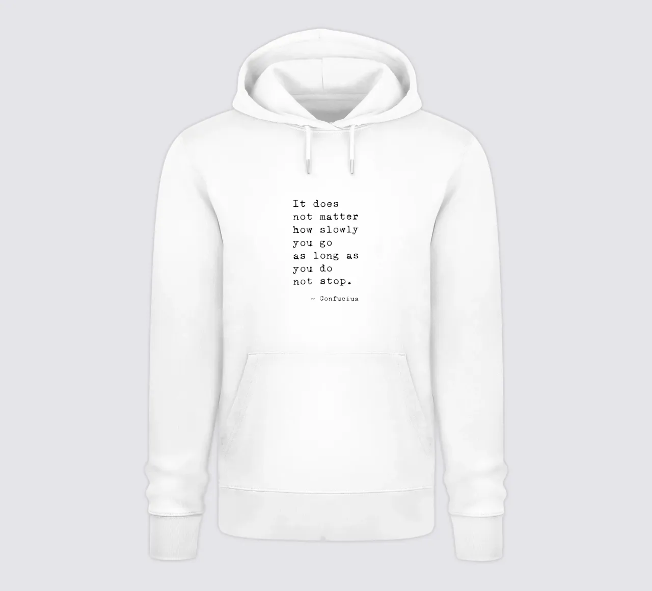Do Not Stop - Confucius Typewriter felpa con cappuccio da Typo Designs