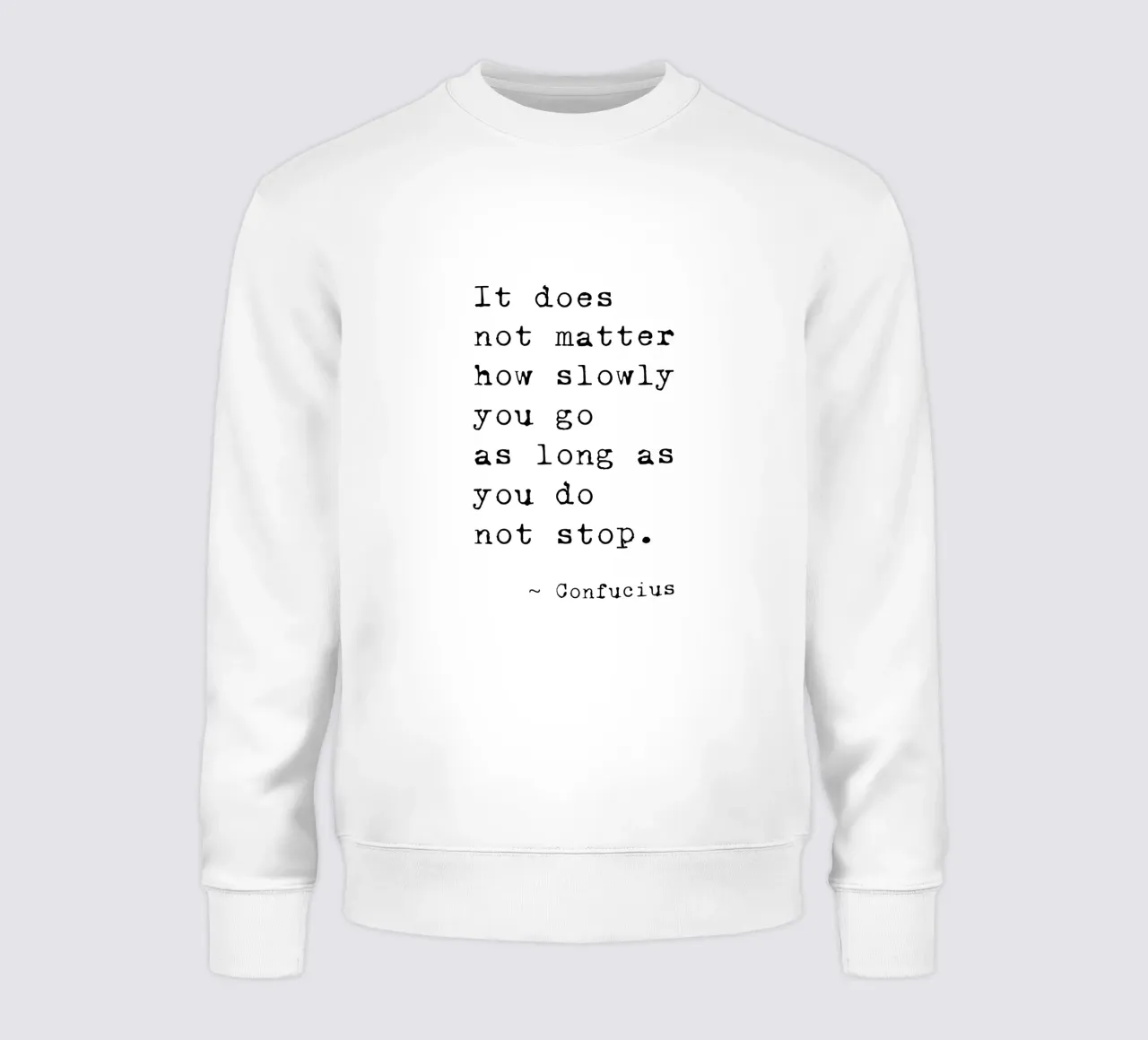 Do Not Stop - Confucius Typewriter felpa da Typo Designs
