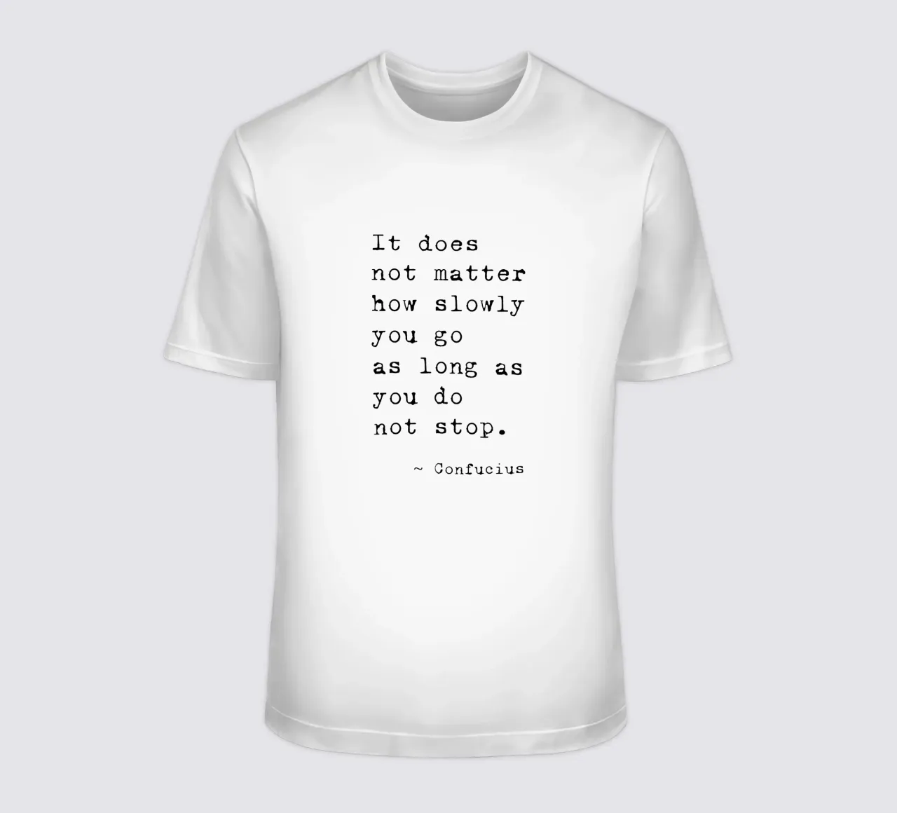 Do Not Stop - Confucius Typewriter t-shirt da Typo Designs