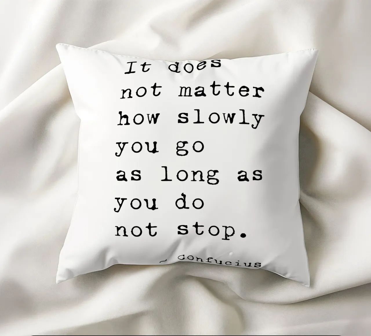 Do Not Stop - Confucius Typewriter cuscino da Typo Designs