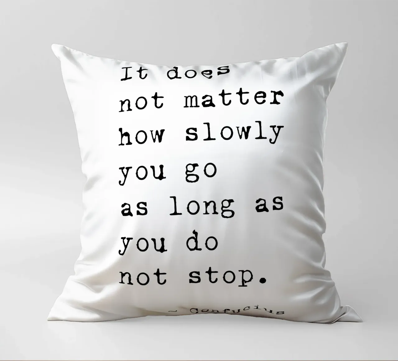 Do Not Stop - Confucius Typewriter cuscino da Typo Designs