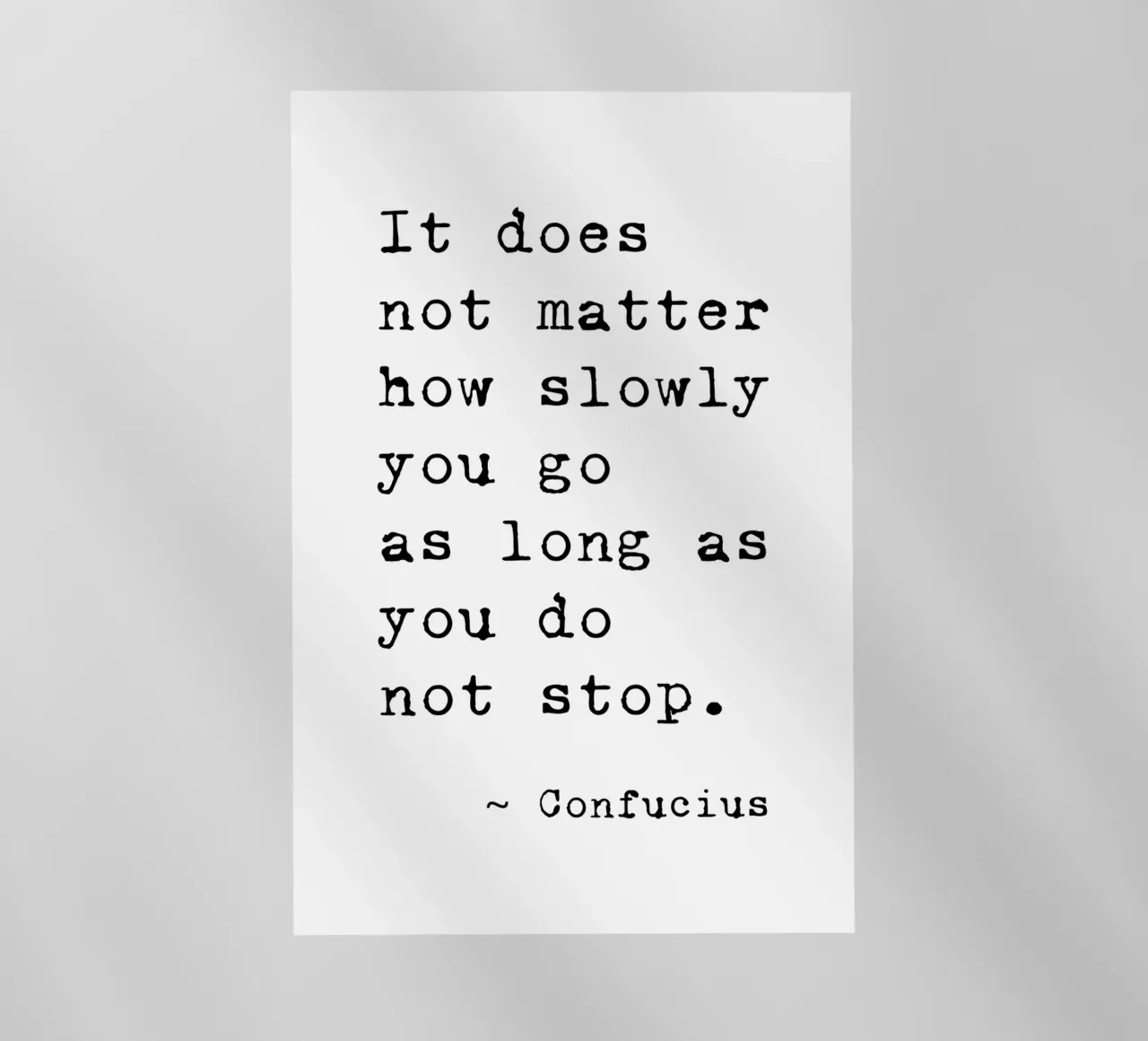 Do Not Stop - Confucius Typewriter pellicola backlit da Typo Designs