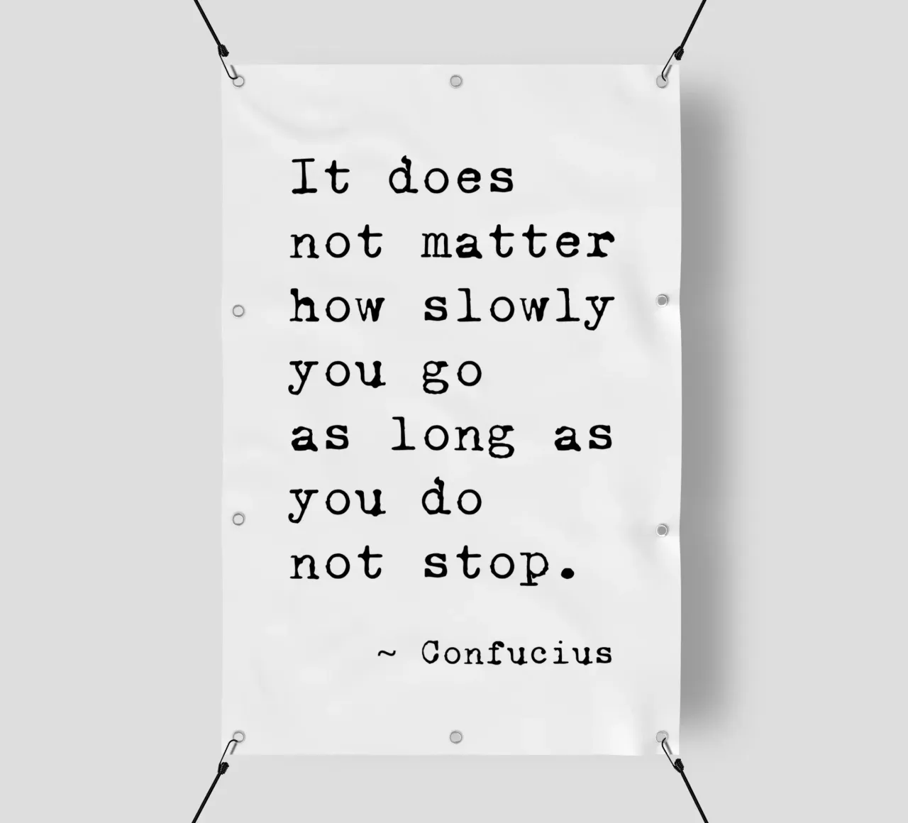 Do Not Stop - Confucius Typewriter telo in pvc da Typo Designs