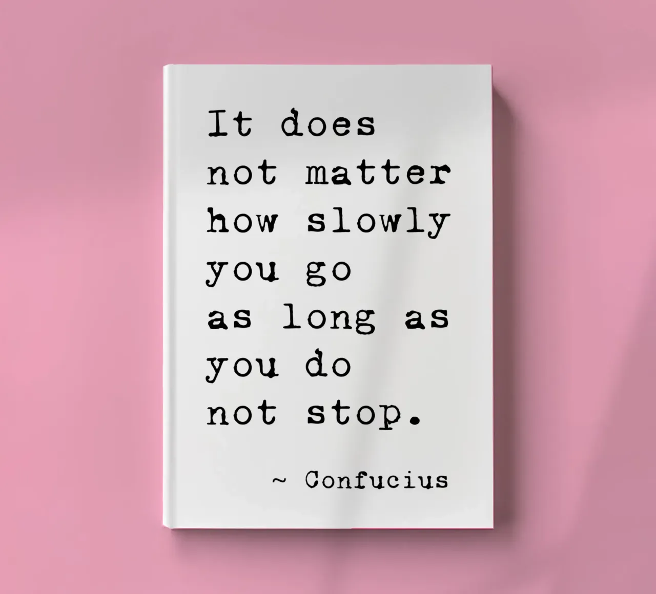 Do Not Stop - Confucius Typewriter notebook by Typo Designs