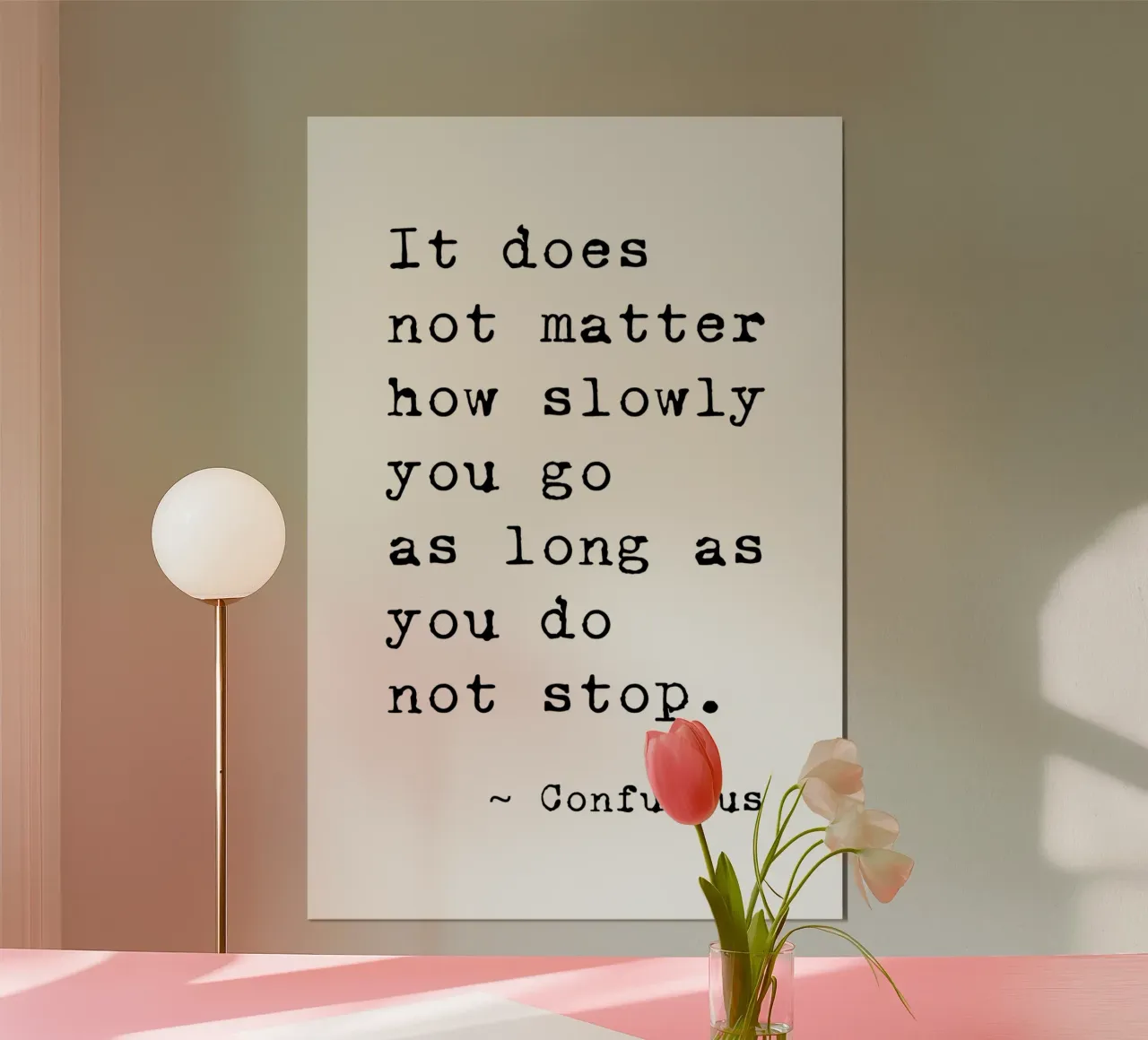 Do Not Stop - Confucius Typewriter poster by Typo Designs