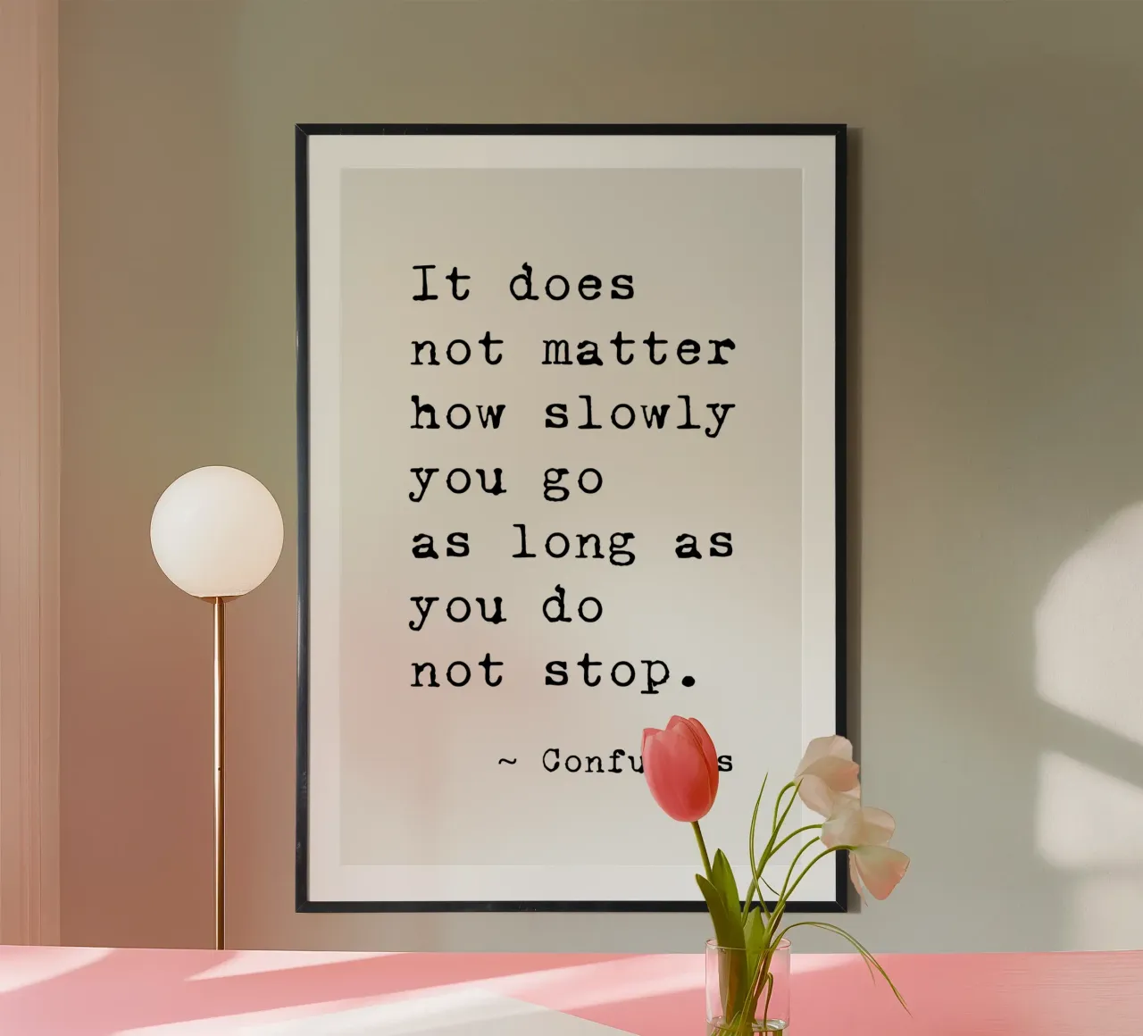 Do Not Stop - Confucius Typewriter poster by Typo Designs