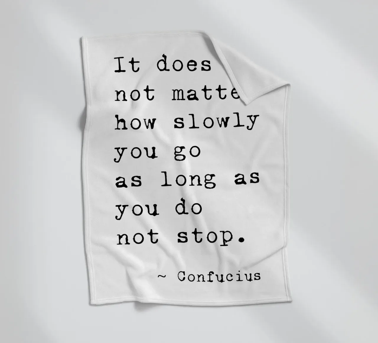 Do Not Stop - Confucius Typewriter coperta in pile da Typo Designs