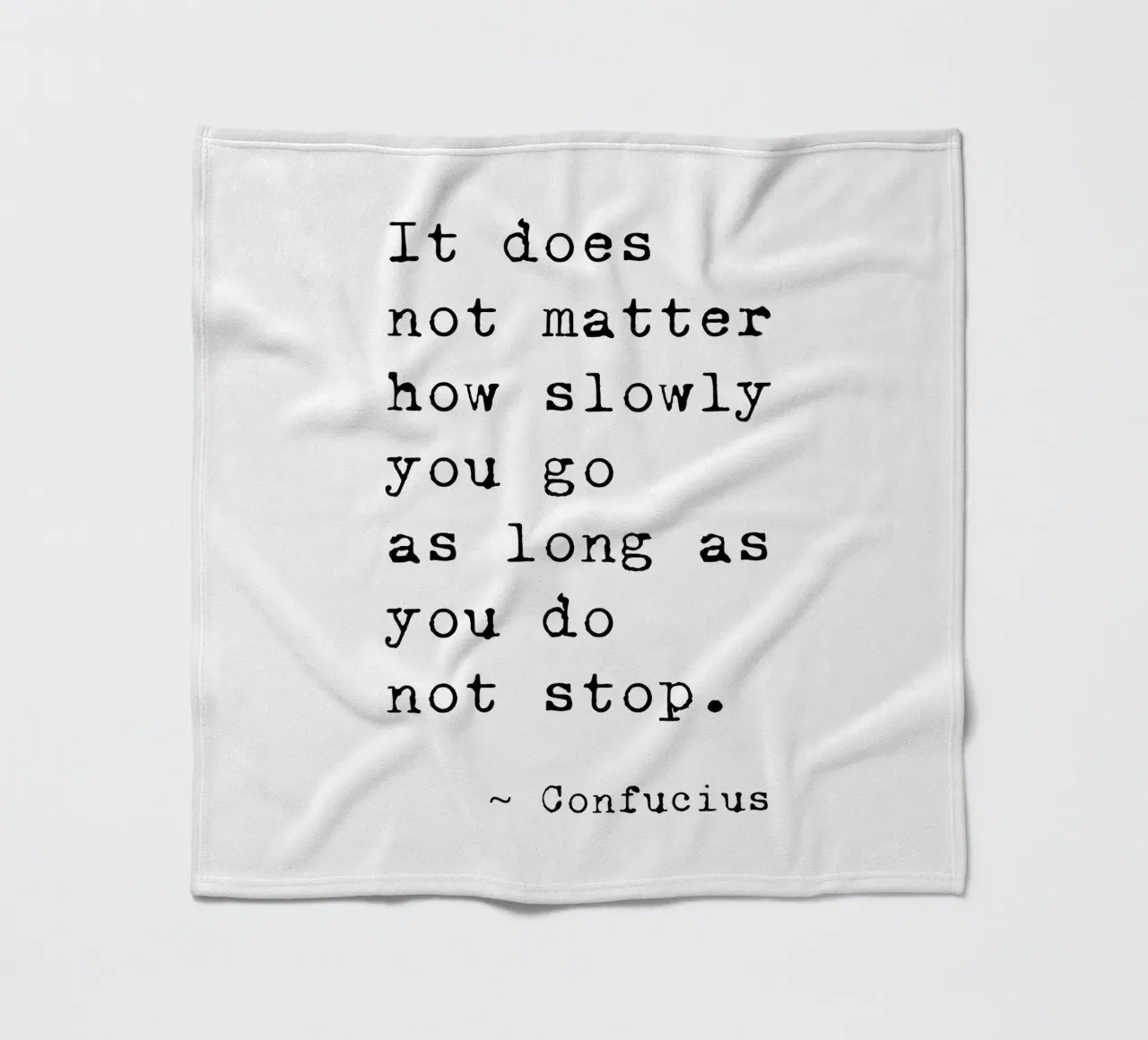Do Not Stop - Confucius Typewriter coperta in pile da Typo Designs
