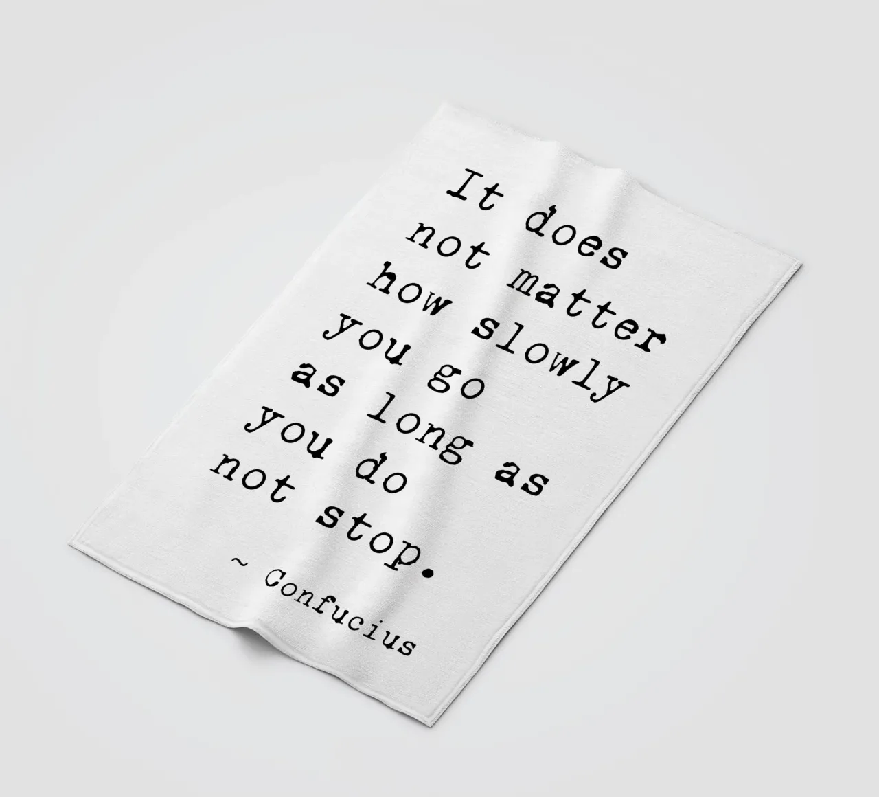 Do Not Stop - Confucius Typewriter coperta in pile da Typo Designs