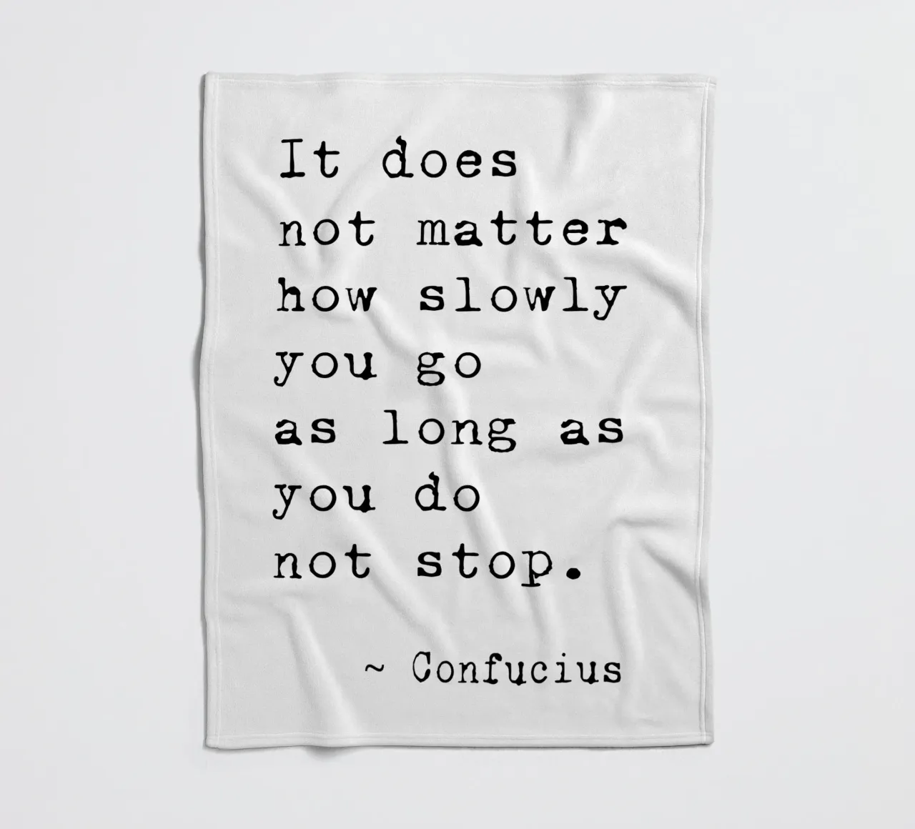 Do Not Stop - Confucius Typewriter coperta in pile da Typo Designs