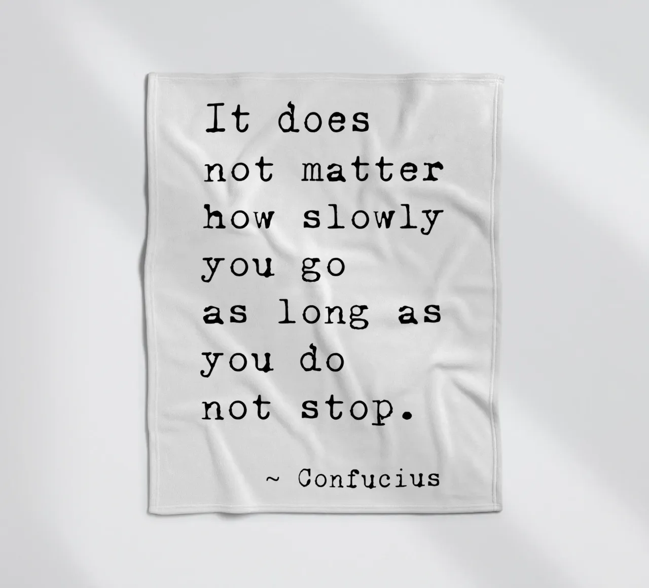 Do Not Stop - Confucius Typewriter coperta in pile da Typo Designs
