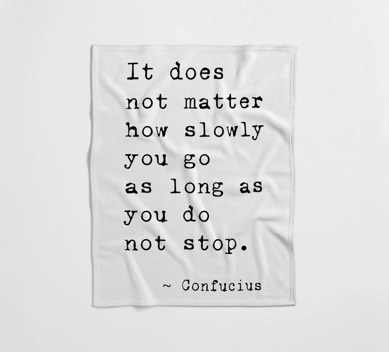 Do Not Stop - Confucius Typewriter coperta in pile da Typo Designs