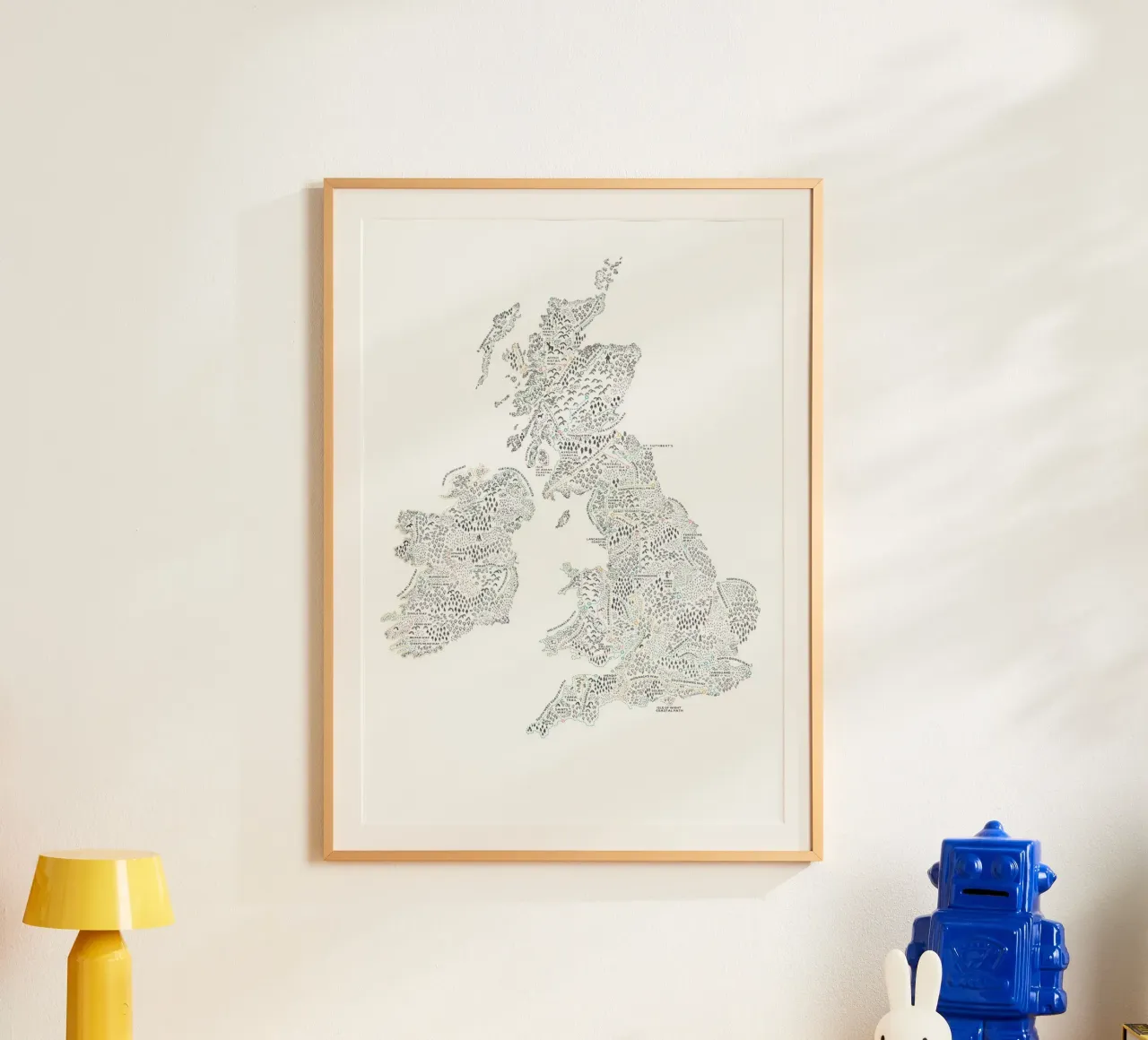 Walk the UK & Ireland 2 poster with aluminum frame by Alex Foster