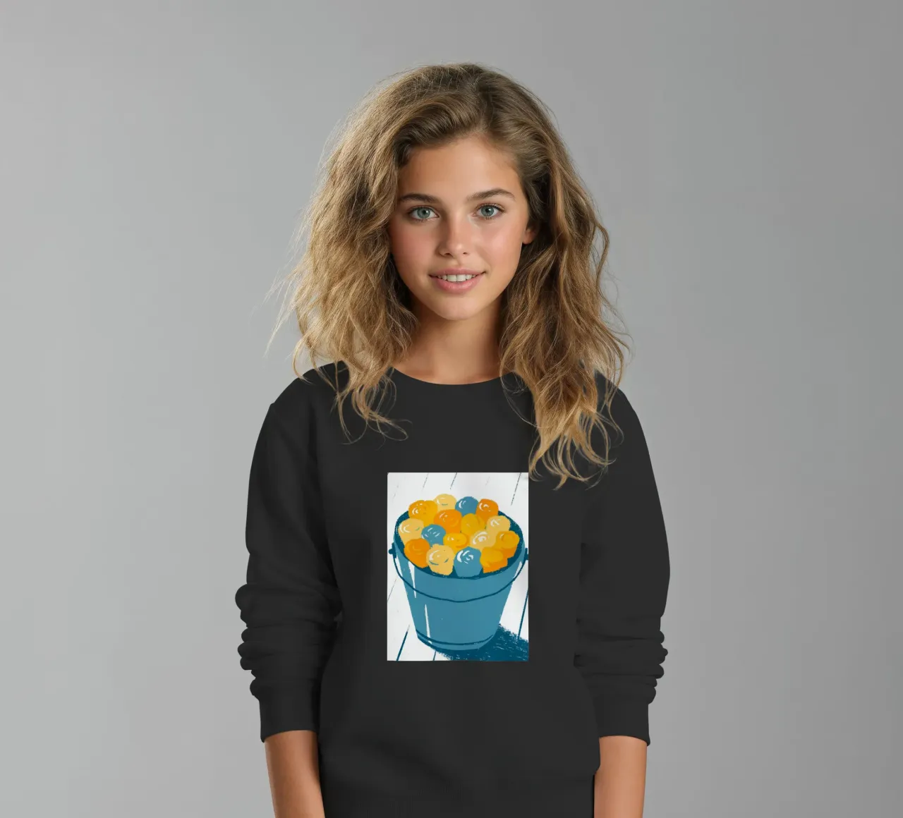 Fiori in un secchio felpa bambino da PREKETEWE