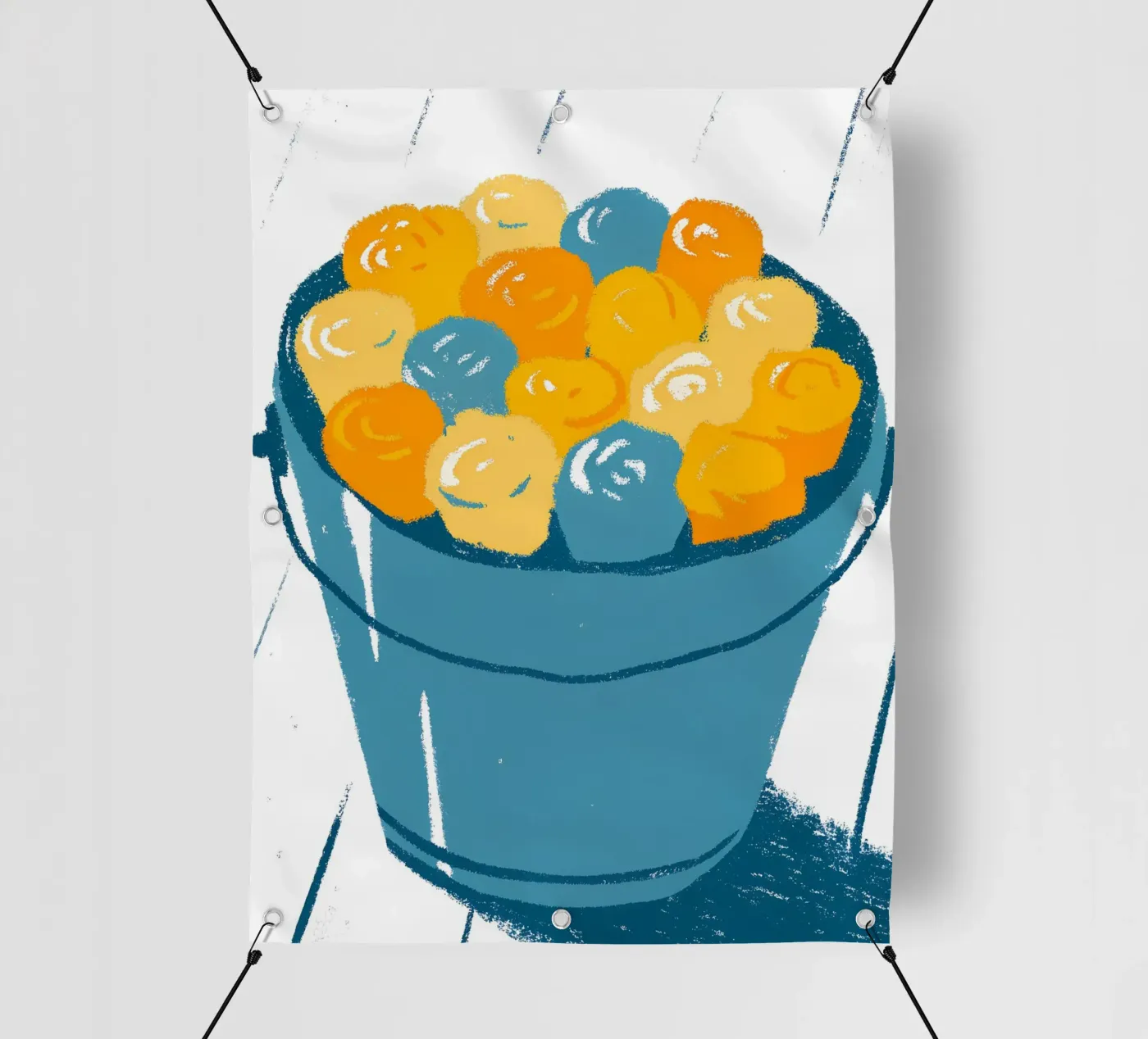 Blumen in einem Eimer PVC Plane von PREKETEWE