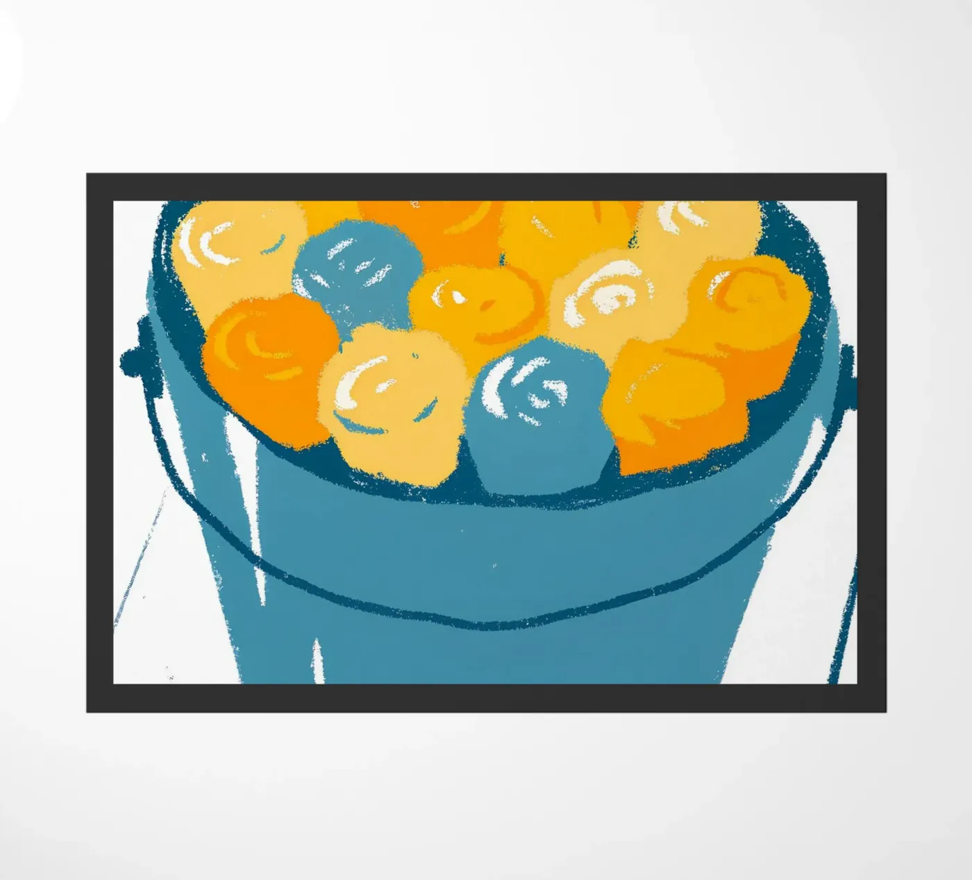 Flowers In A Bucket Fußmatte von PREKETEWE