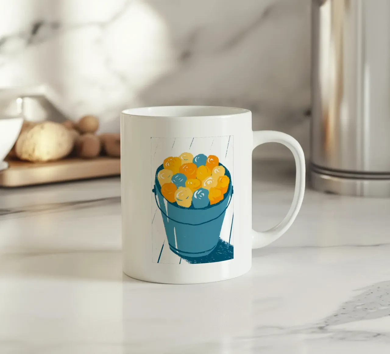 Fiori in un secchio tazza in ceramica da PREKETEWE