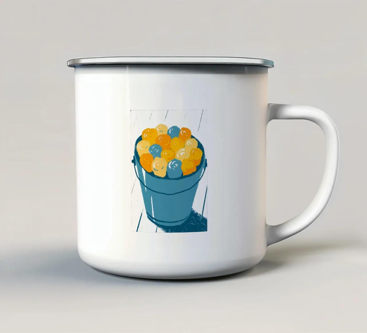 Fiori in un secchio tazza in smalto da PREKETEWE