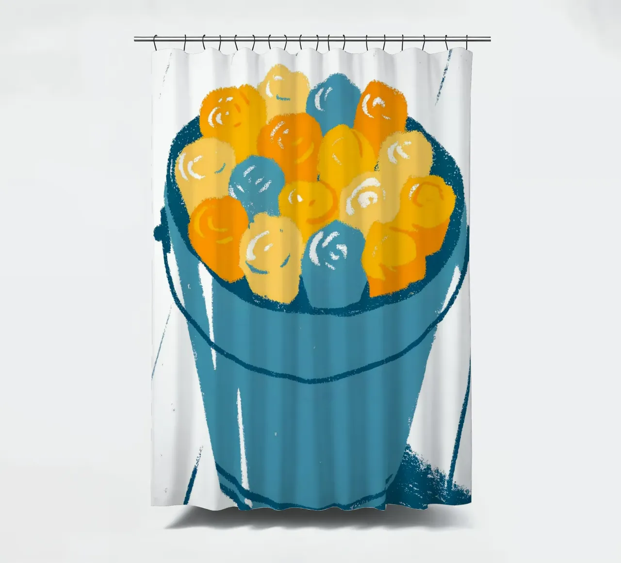 Blumen in einem Eimer Duschvorhang von PREKETEWE